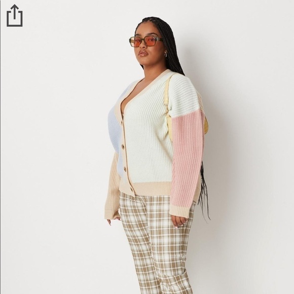 NWT misguided plus color block knit cardigan sz.14/16 - Picture 4 of 7